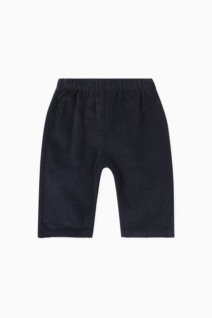 

Straight-fit Pants in Velvet, Blue