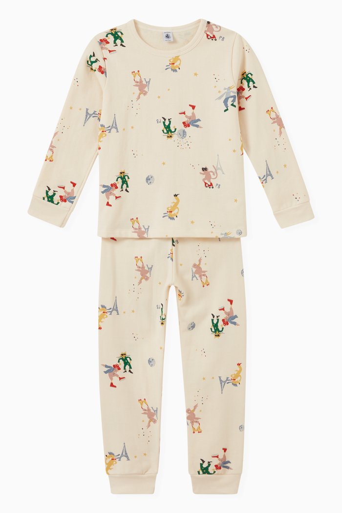 

Cartoon Pyjama Set in Cotton, Multicolour