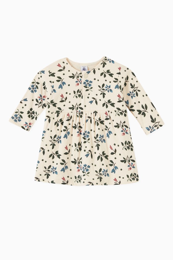 

Floral-print Dress in Cotton, Multicolour