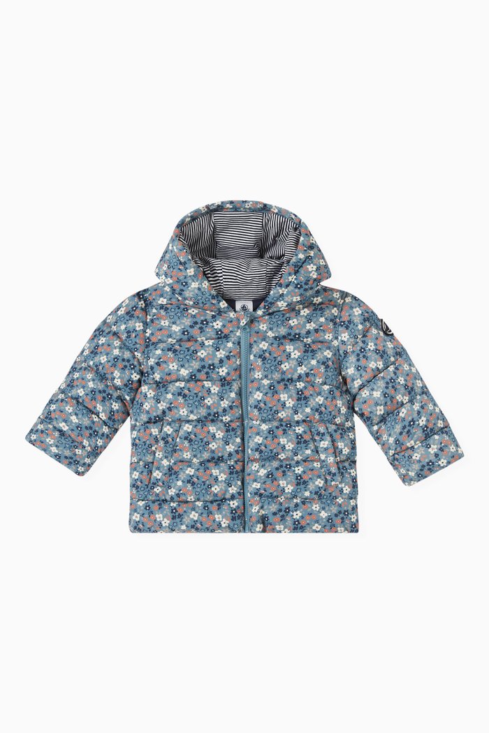 

Floral Print Parka in Recycled Materials, Multicolour