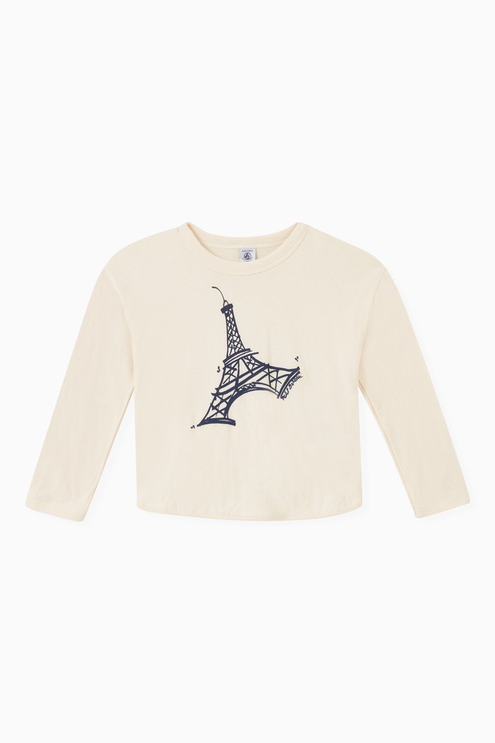 

Eiffel Print T-shirt in Cotton, Neutral