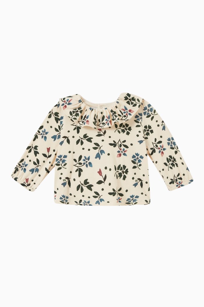 

Floral Print Blouse in Cotton, Multicolour