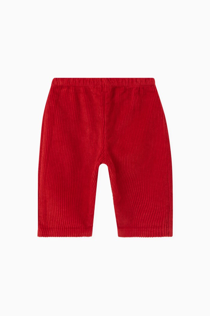 

Straight-fit Pants in Ribbed Corduroy, Red