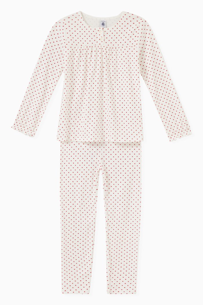 

Pyjama Set in Cotton, Set of 2, White