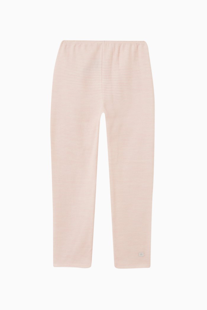 

Pinstriped Leggings in Cotton-wool Blend, Pink