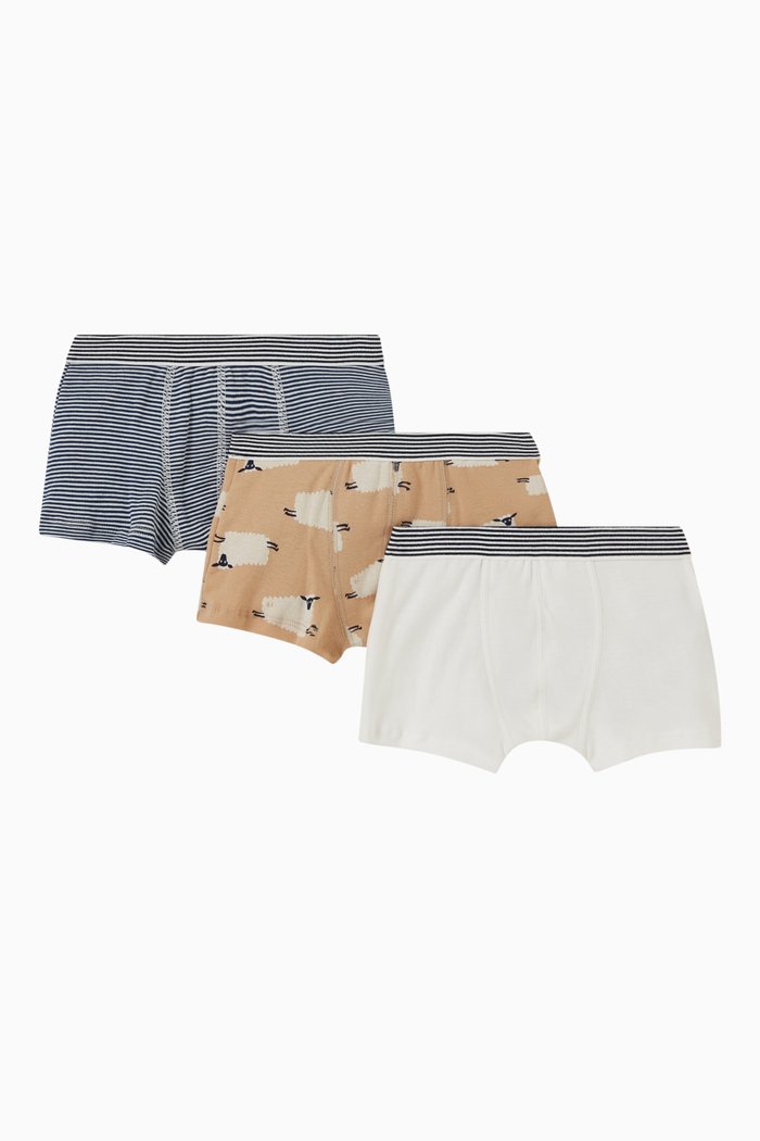 

Boxer Shorts in Cotton, Set of 3, Multicolour