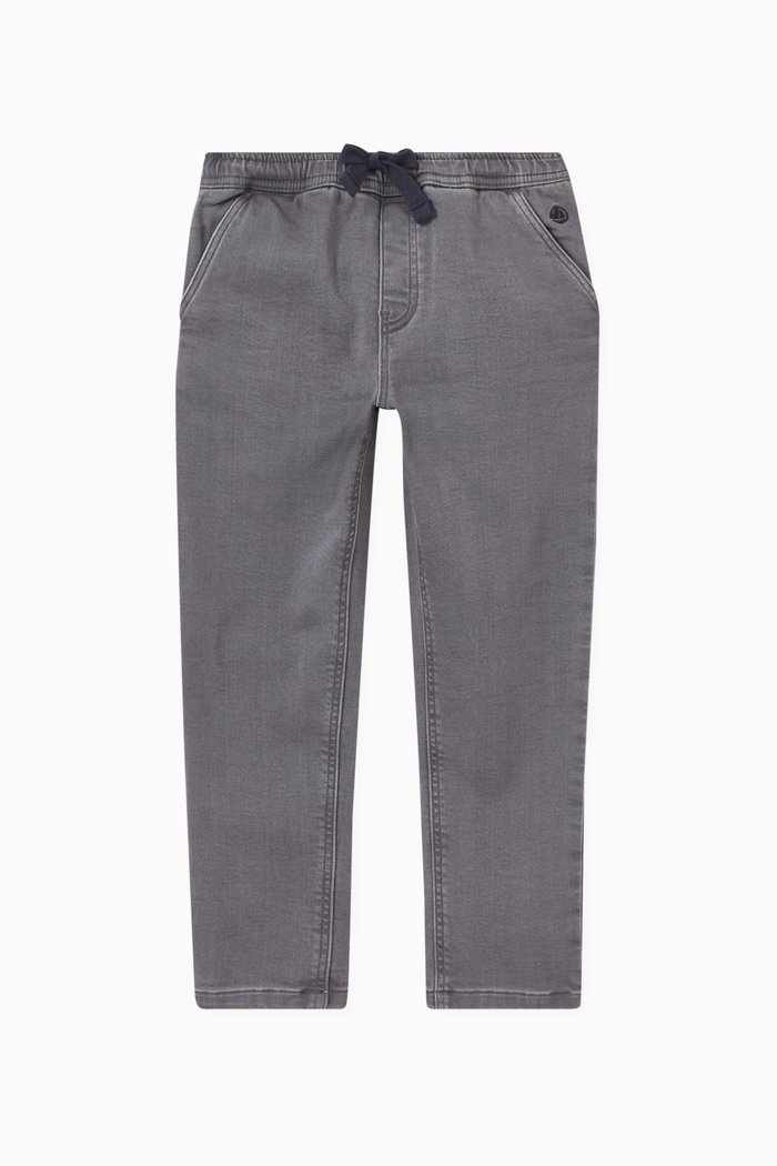 Jogging Pants in Cotton, Grey