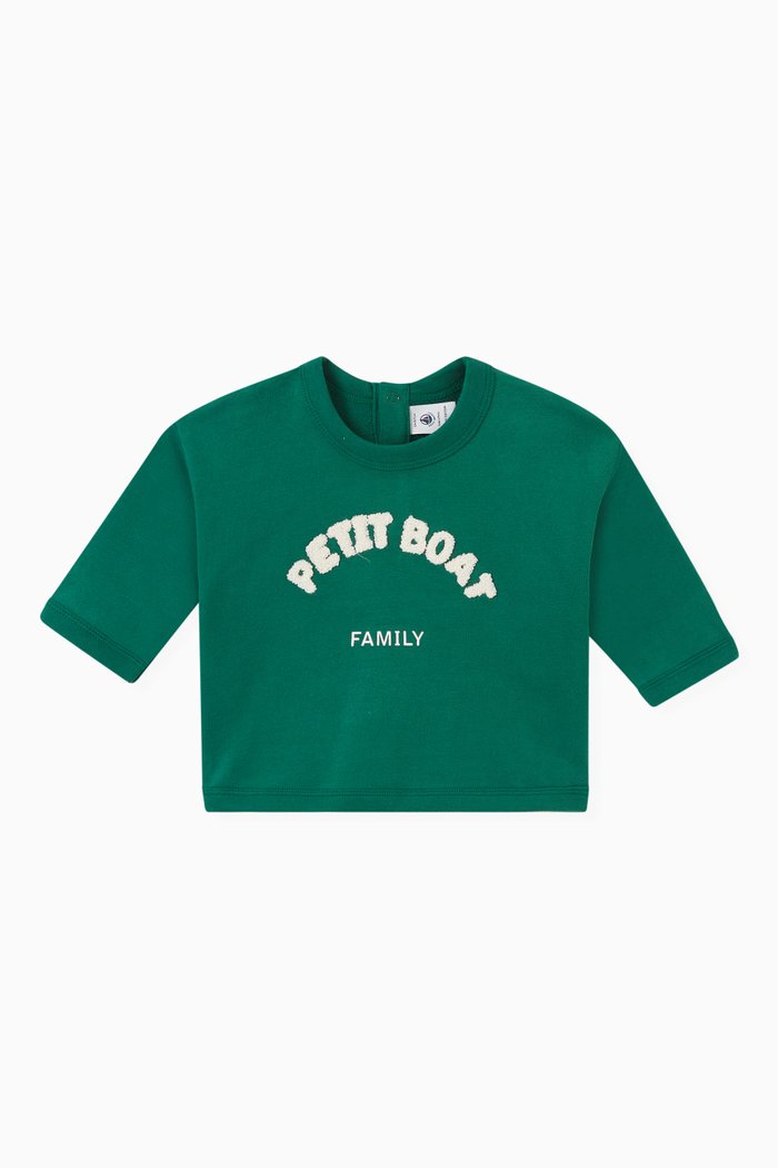 

Logo Detail Sweatshirt in Cotton, Green