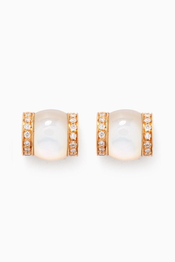 

Cerith Diamond & Mother of Pearl Studs in 18kt Gold, White