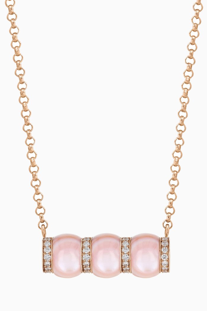 Cerith Diamond Pendant in 18kt Rose Gold, Pink