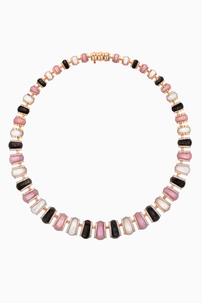 

Maldivian Necklace in 18kt Rose Gold, Multicolour