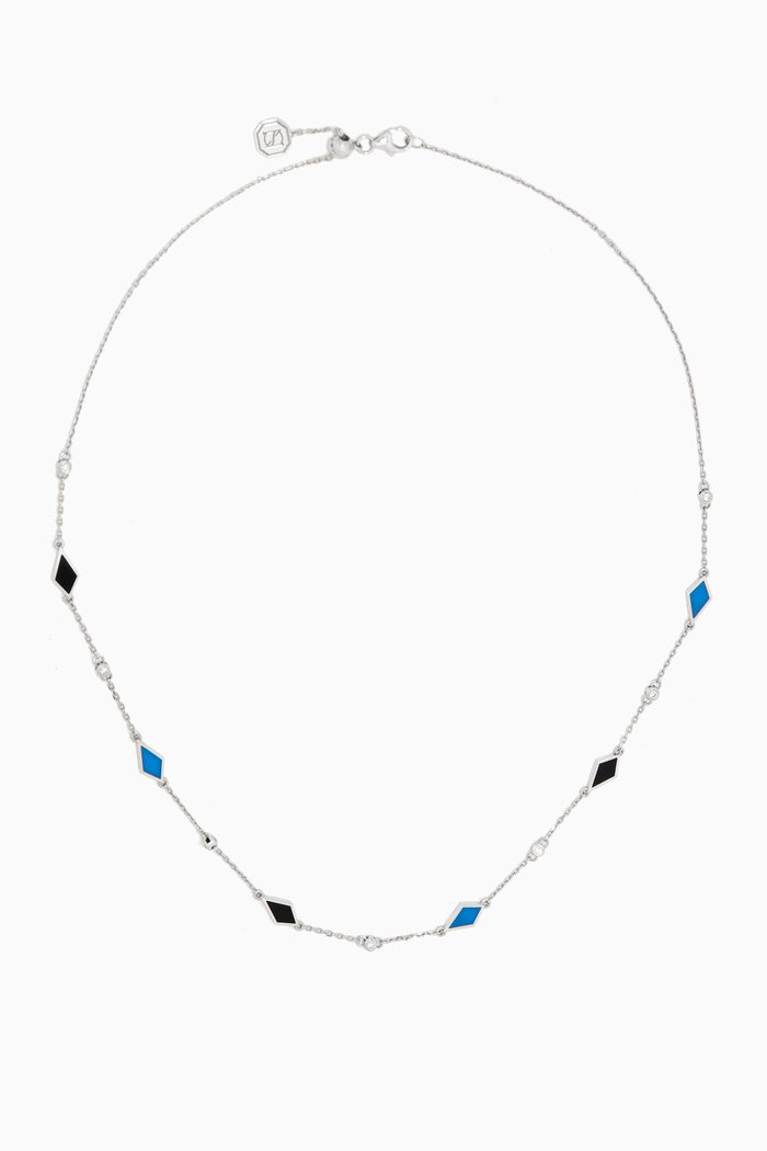 

Mosaic Choker in 18kt White Gold, Black