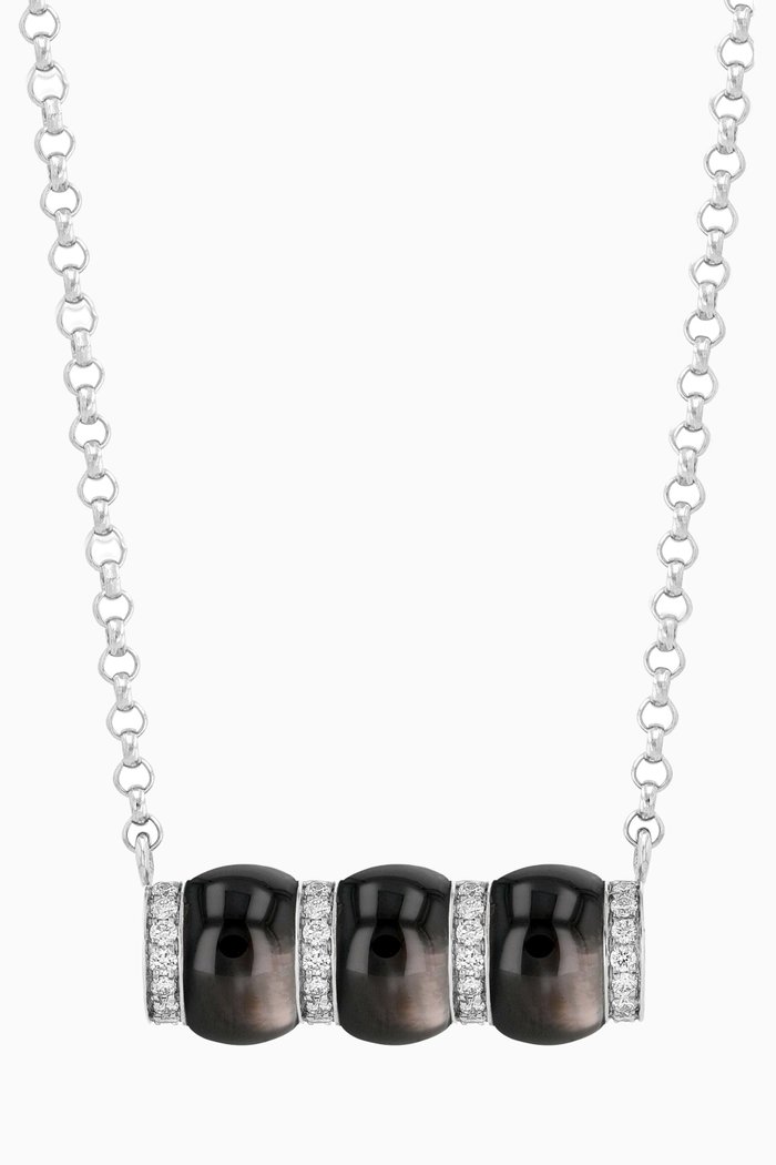 

Cerith Diamond Pendant Necklace in 18kt Rose Gold, Black