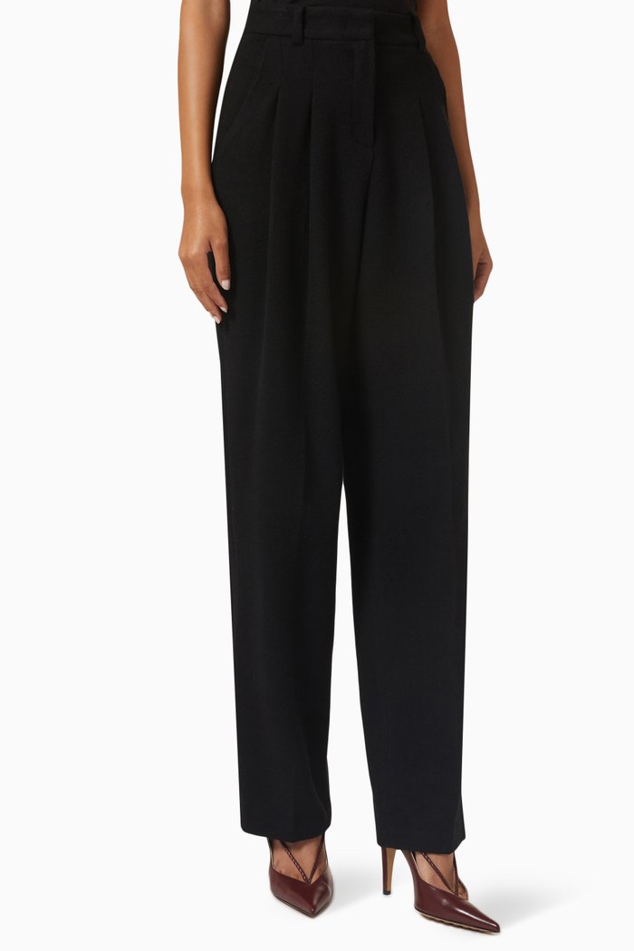 Layton Suit Pants in Wool Blend, Black