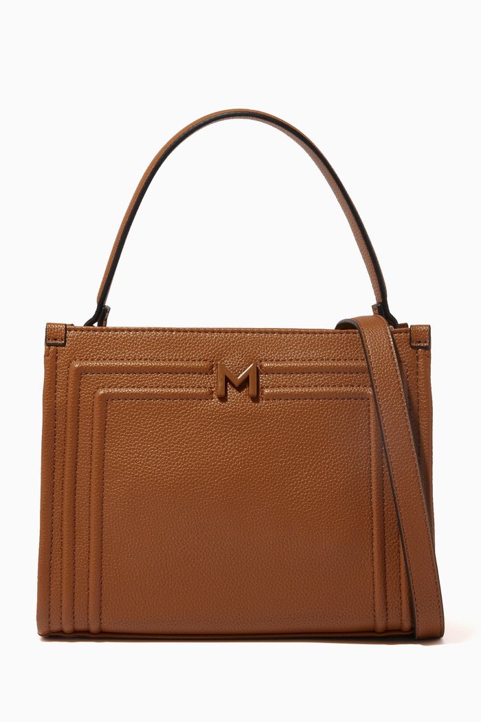 

Alfa Shoulder Bag in Faux Leather, Brown