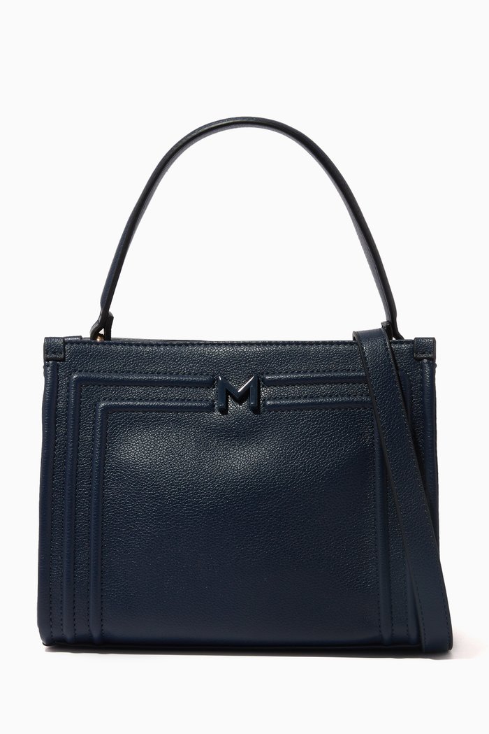 

Alfa Shoulder Bag in Faux Leather, Blue