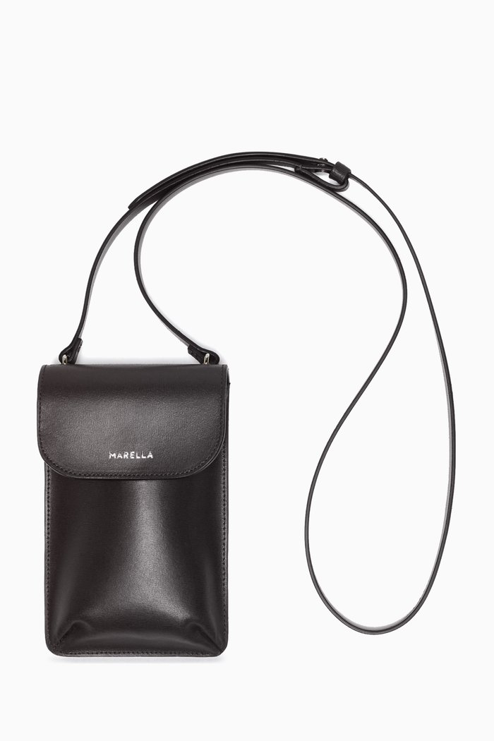 

Moira Phone Bag in Leather, Brown