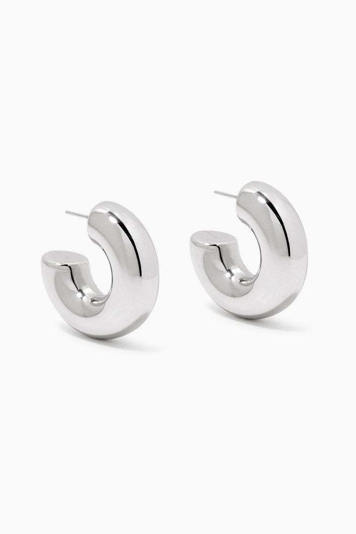 

Karina Chunky Hoops in Tarnish-free Stainless Steel, Silver