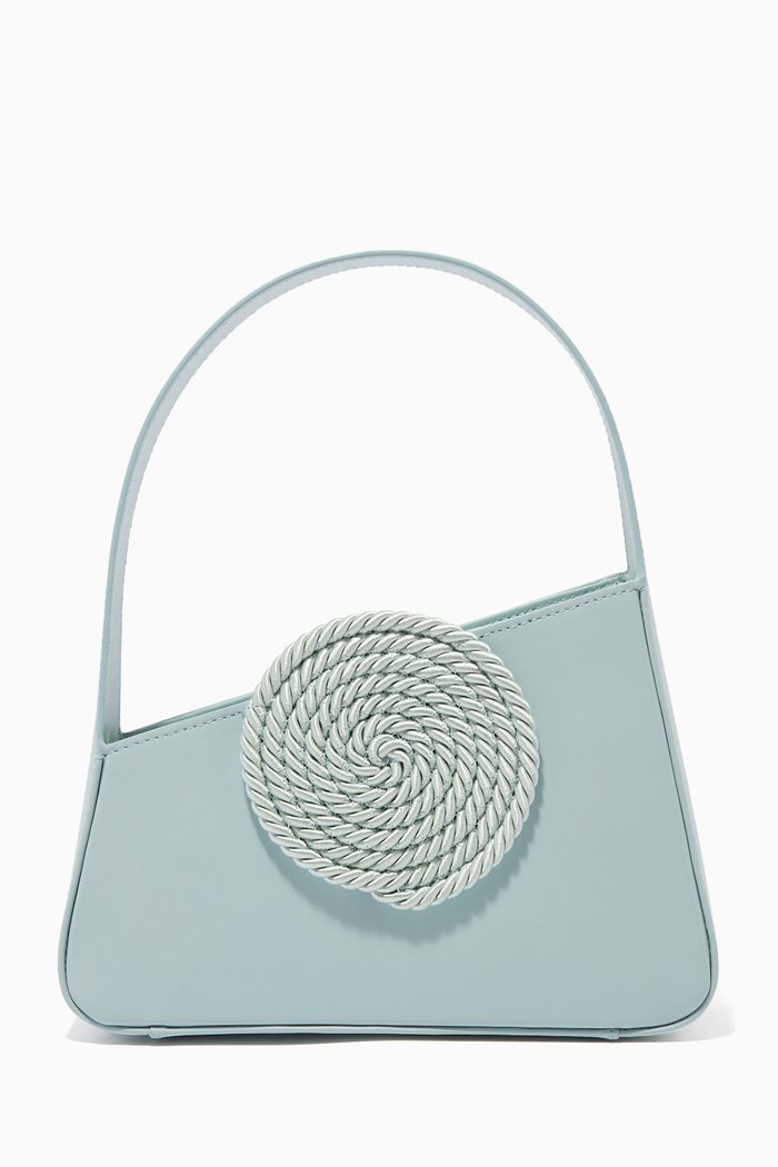 

Albert Small Passementerie Bag in Leather, Blue
