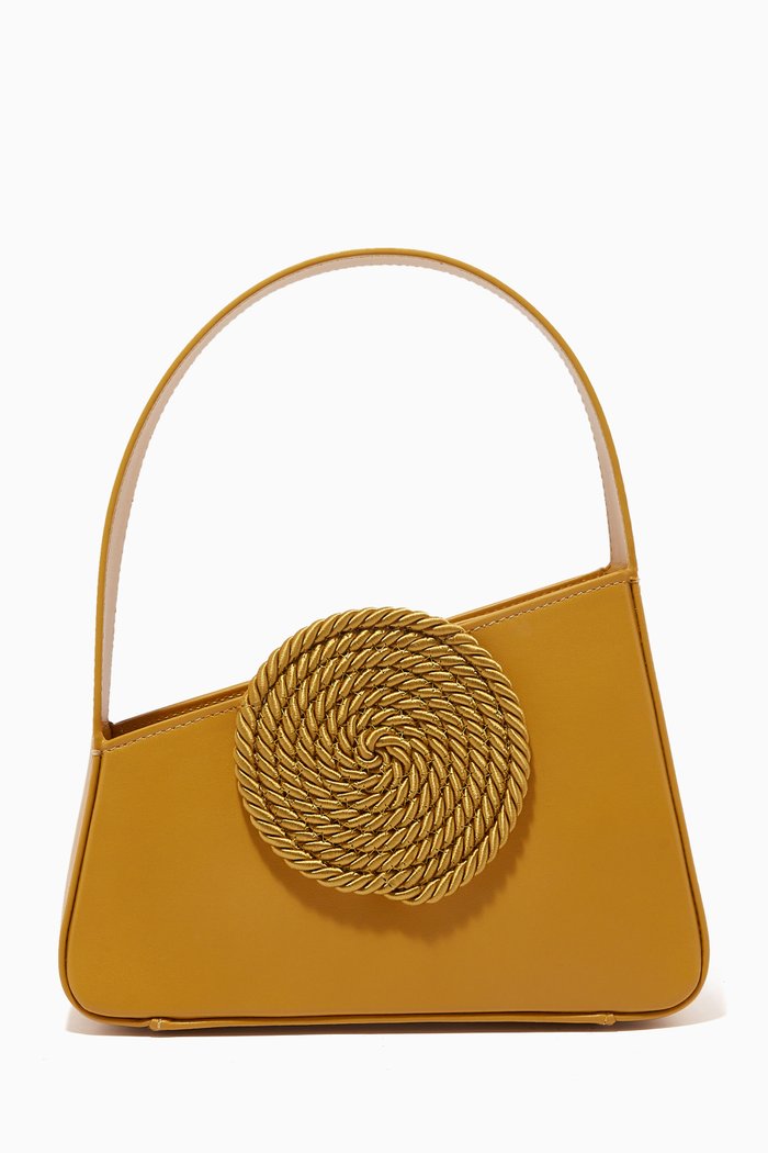 

Albert Small Passementerie Bag in Leather, Yellow