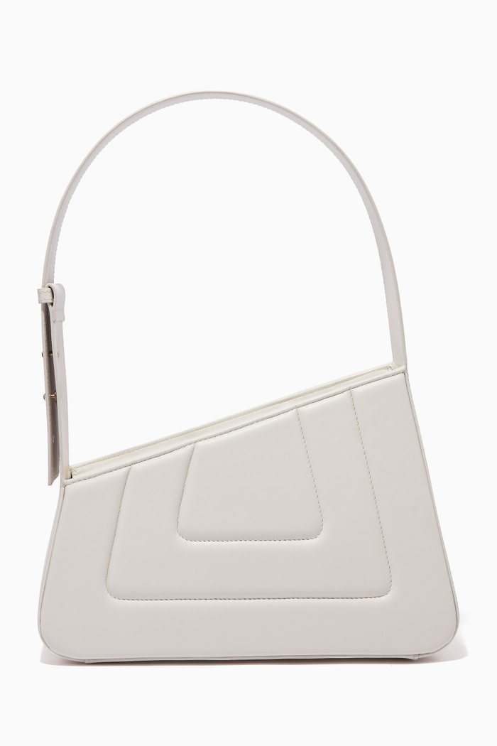

Albert Medium Quilted Bag in Leather, Neutral
