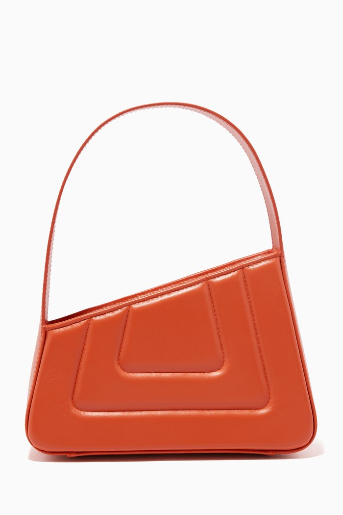 

Albert Small Quilted Bag in Leather, Orange