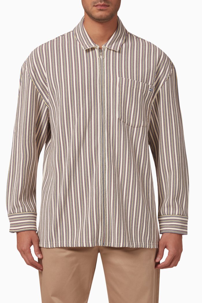 

Zip-Through Shirt in Organic Cotton, Multicolour