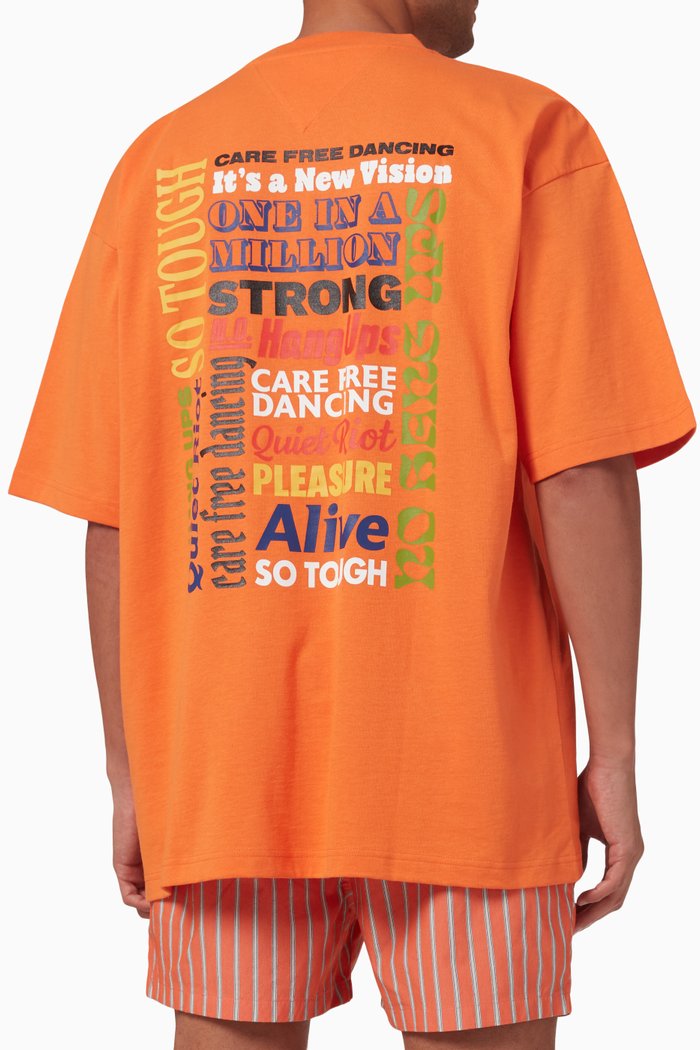 

x Martine Rose Oversized T-shirt in Recycled Cotton, Orange