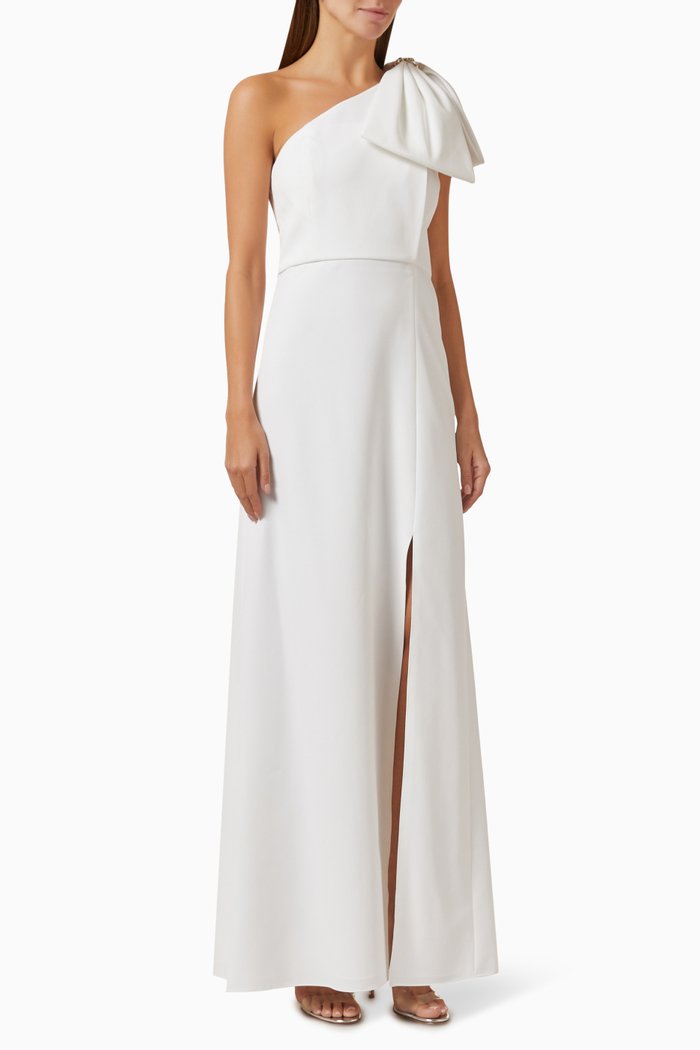 

Valeria Gown in Stretch Crepe, White