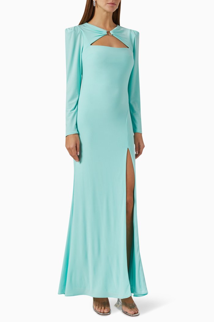 

Cut Out Gown in Jersey, Blue