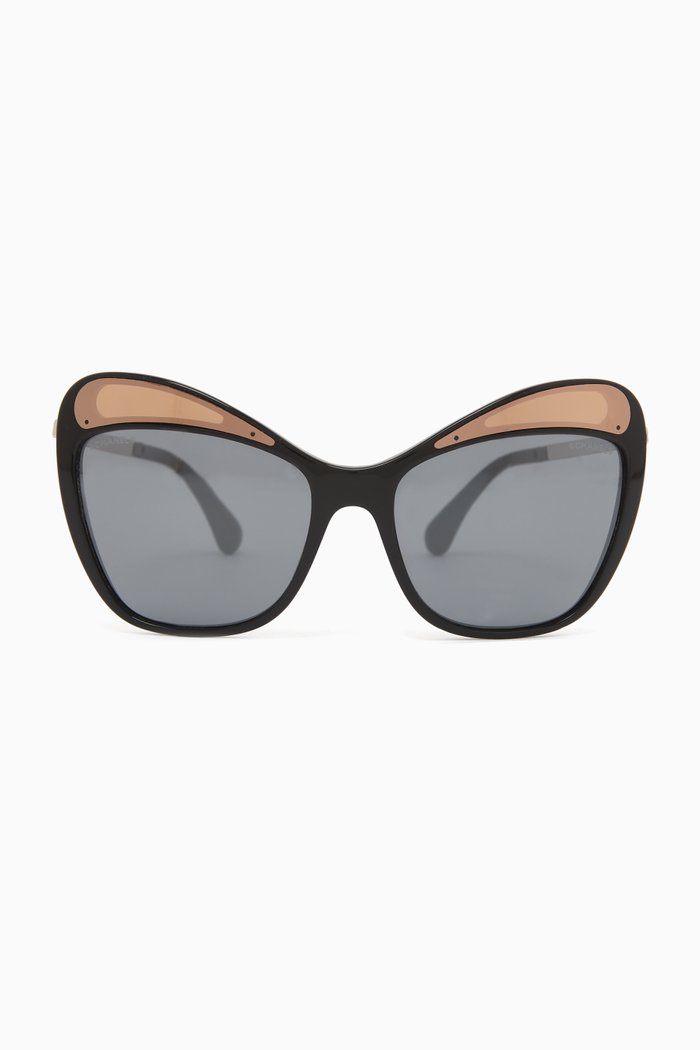 

Runway Butterfly Sunglasses in Acetate, Black