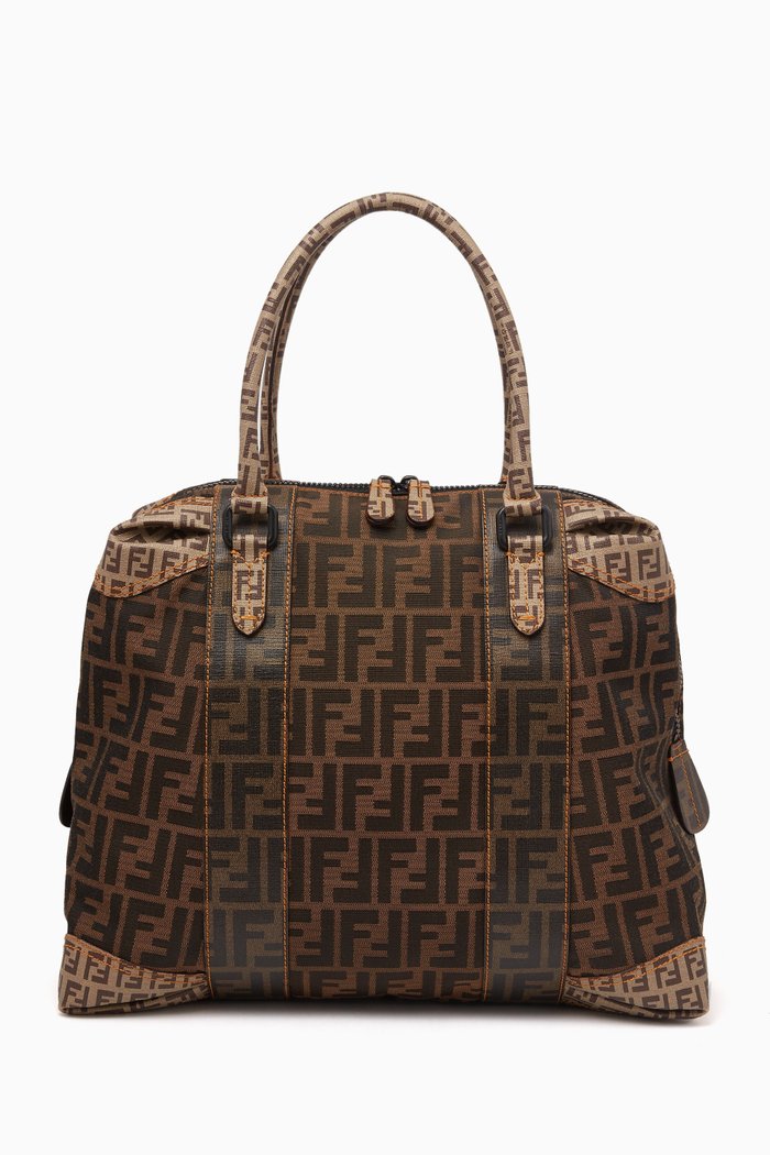 

Tobacco Zucca Mix Bag in Coated Canvas, Brown