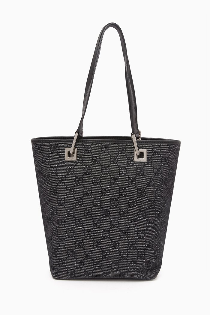 

Bucket Tote Bag in GG Canvas, Grey