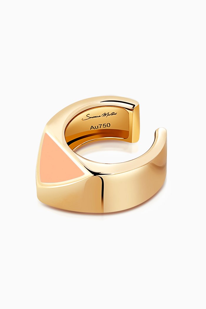 

Jelly Bean Single Ear Cuff in 18kt Gold, Orange