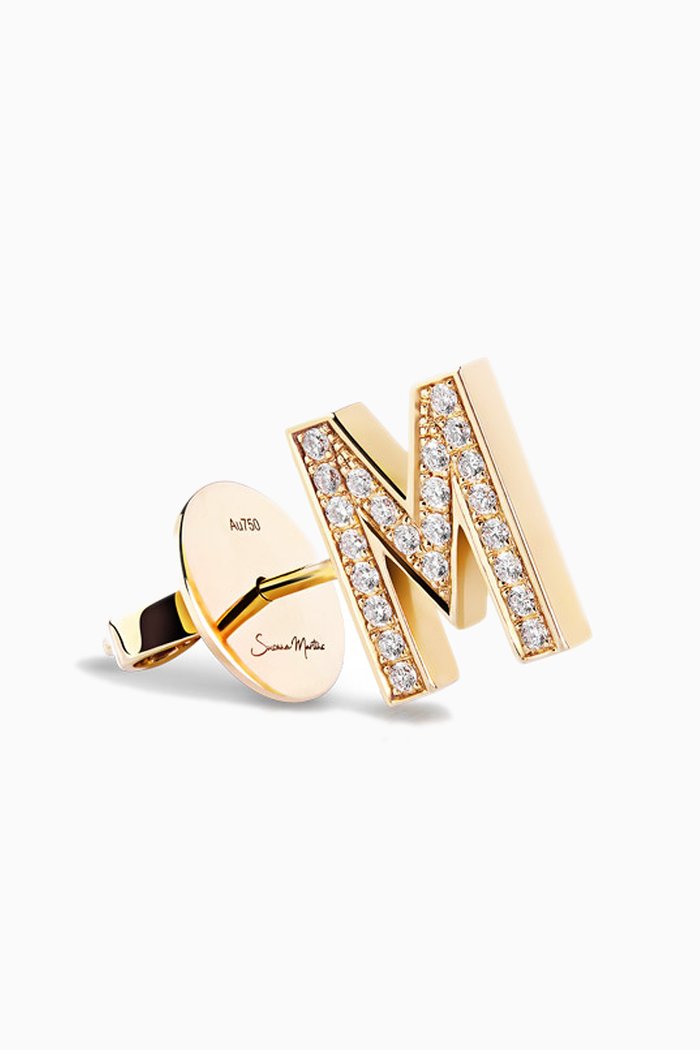 

Letter Mania 3D Diamond Single Stud in 18kt Gold