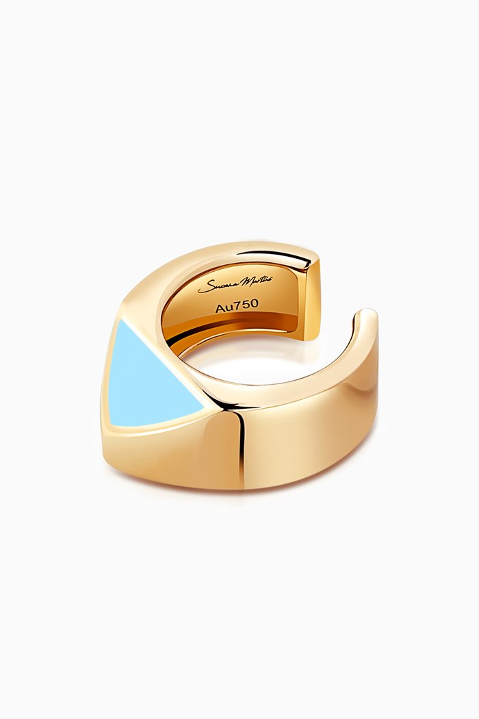 

Jelly Bean Single Ear Cuff in 18kt Gold, Blue