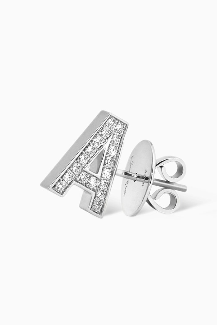 

Letter Mania 3D Diamond Single Stud in 18kt White Gold