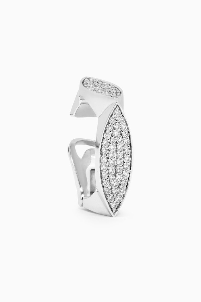 

Eye Candy Diamond Ear Cuff in 18kt White Gold