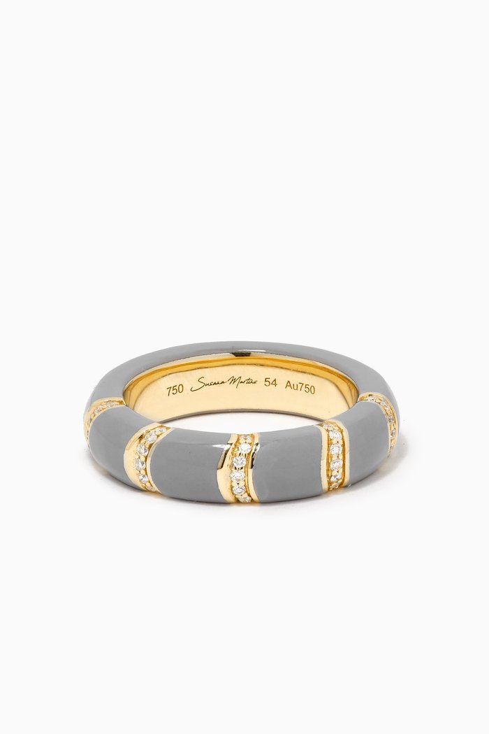 

Stack Band The Row Diamond RIng in 18kt Gold