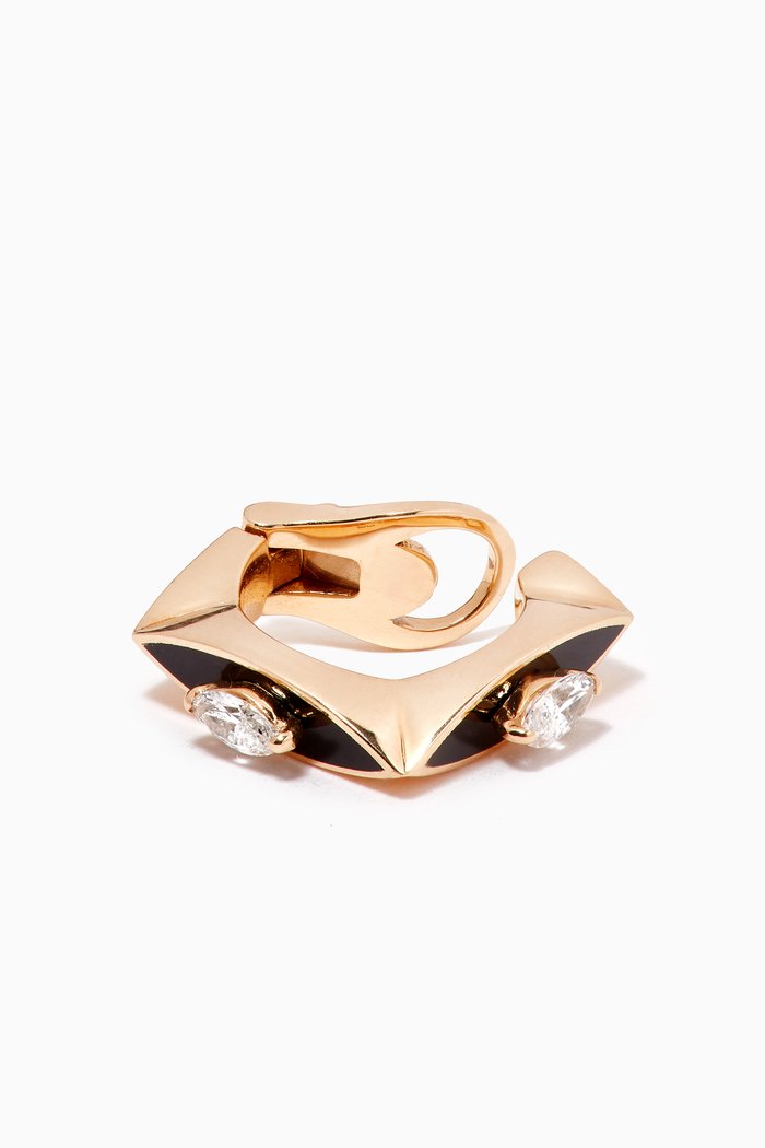 

Eye Candy Diamond Clip-on Single Ear Cuff in 18kt Gold