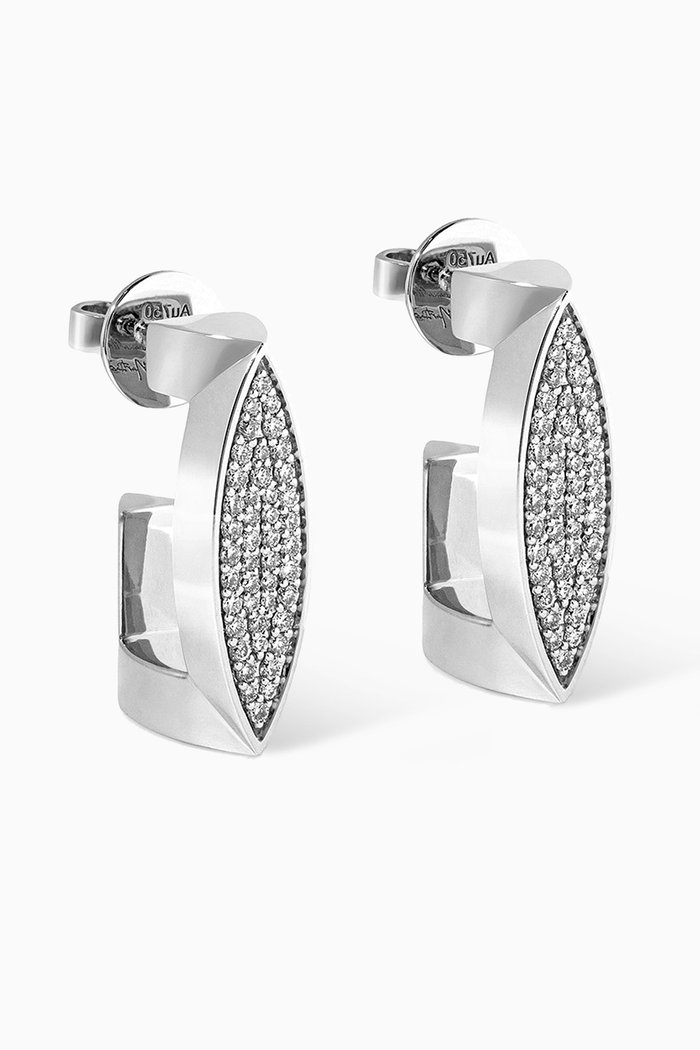 

Unstoppable Diamond Earrings in 18kt White Gold
