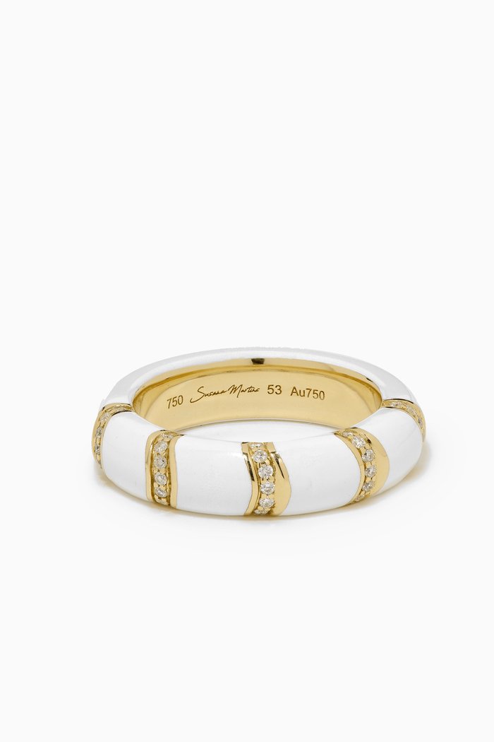 

Stack Band The Row Diamond RIng in 18kt Gold
