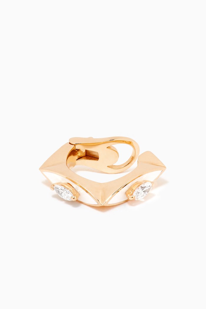

Eye Candy Diamond Clip-on Ear Cuff in 18kt Gold