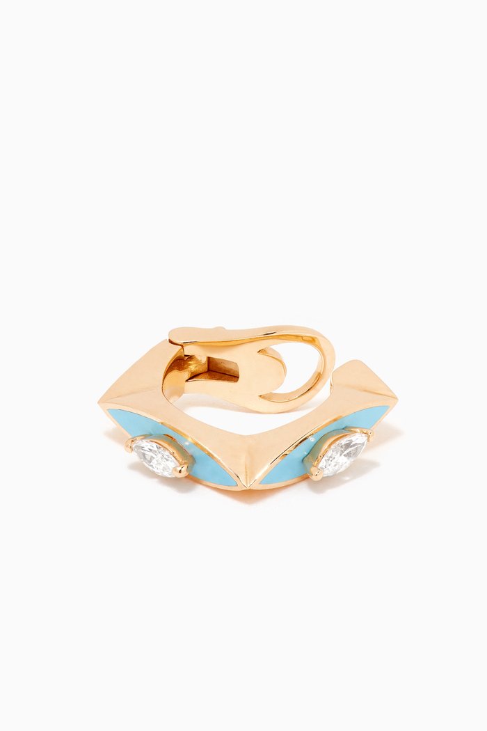 

Eye Candy Diamond Clip-on Single Ear Cuff in 18kt Gold