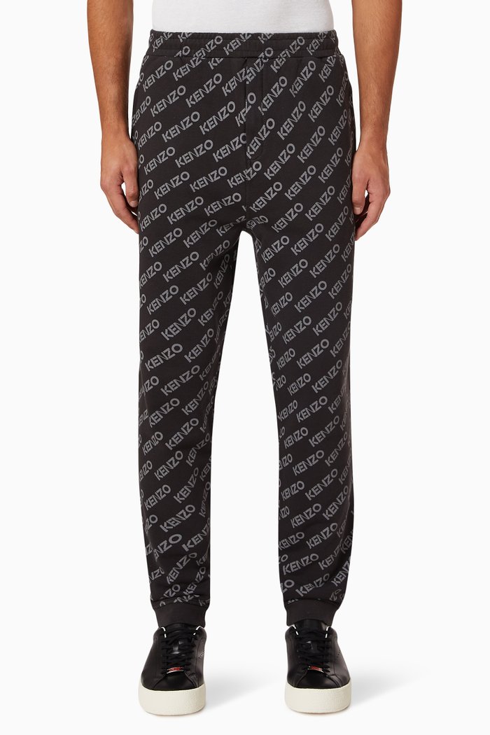 

Monogram Sweatpants in Cotton Jersey, Black