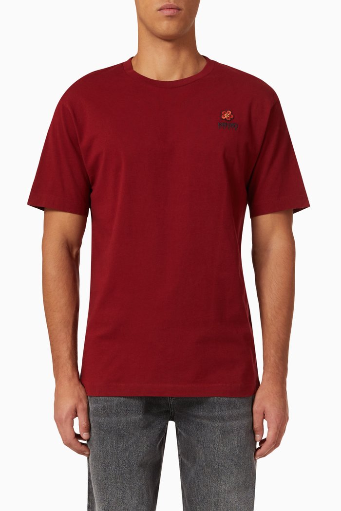 

Crest Logo T-shirt in Cotton Jersey, Red