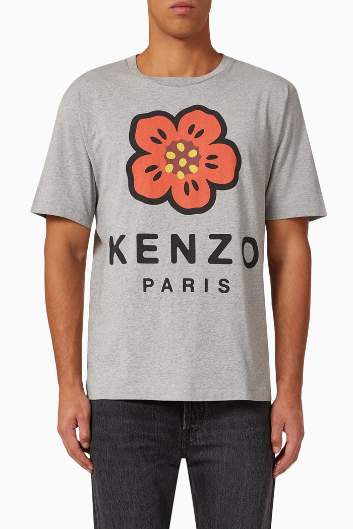 

Boke Flower T-Shirt in Cotton Jersey, Grey