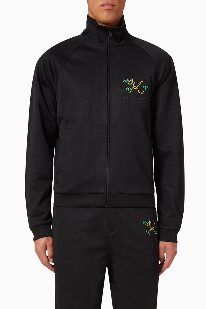 

Crest Logo Track Jacket, Black
