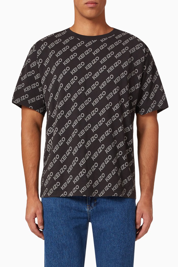 

Monogram T-shirt in Cotton Jersey, Black