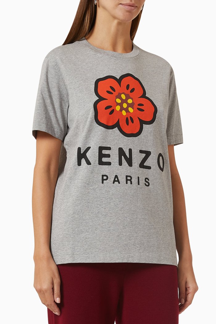 

Boke Flower Loose-fit T-shirt in Cotton-jersey, Grey